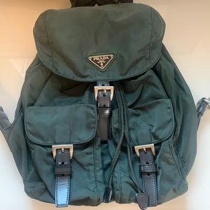 Green Prada Back Pack